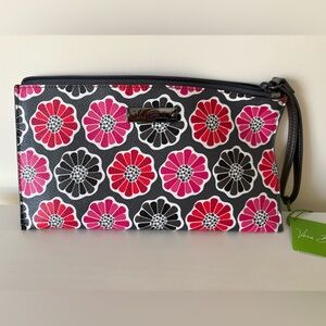 Vera Bradley Floral Clutch in Pink, Red, and Black